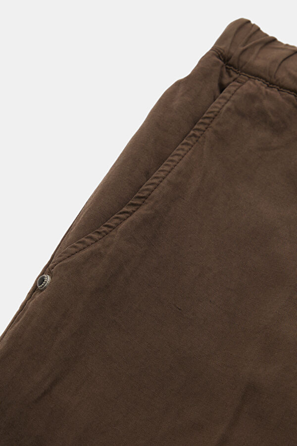Brown Straight Leg Lyocell Men's Trousers 4