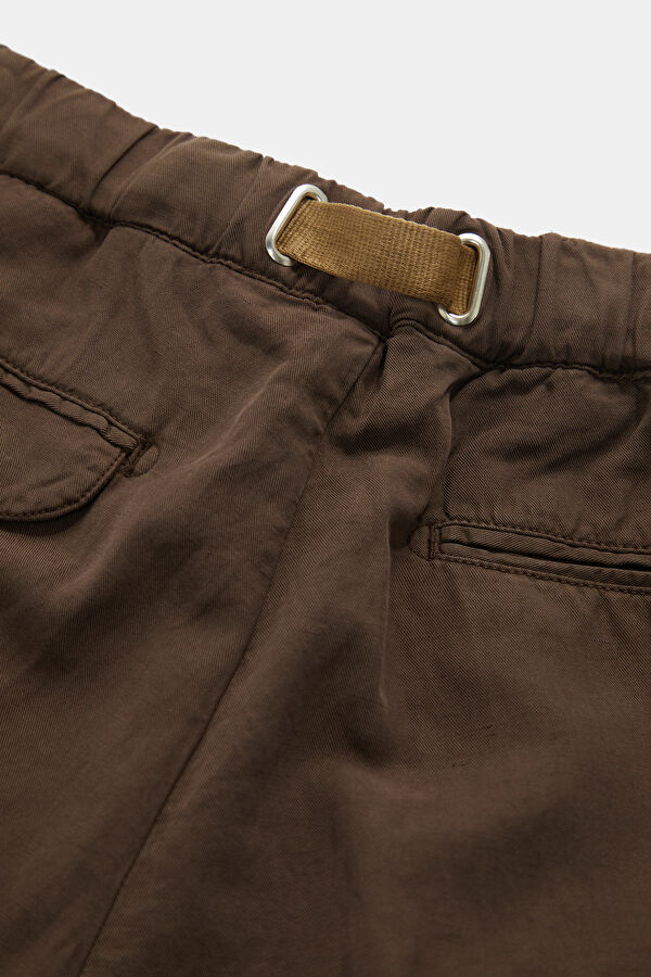 Brown Straight Leg Lyocell Men's Trousers 6