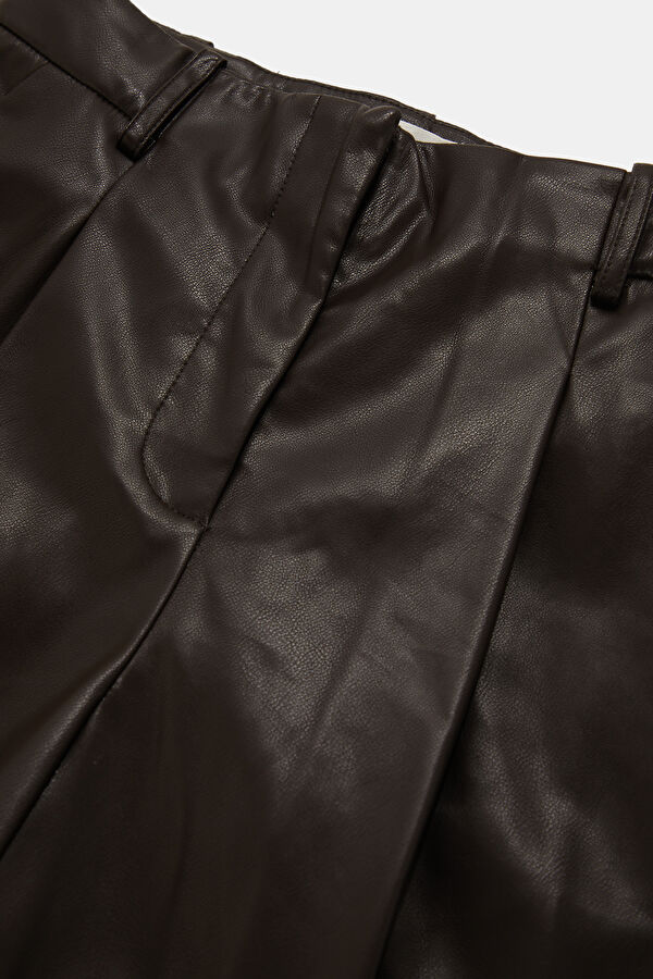 Dark Brown Wide Leg Pants 3