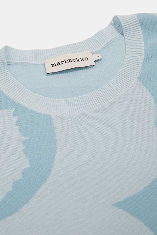 Light Blue Patterned Women's Blouse 3