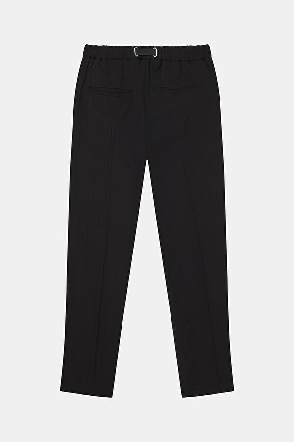 Siyah Straight Viskoz Erkek Pantolon 2