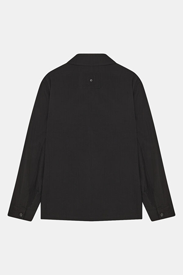 Black Buttoned Viscose Men's Jacket 2