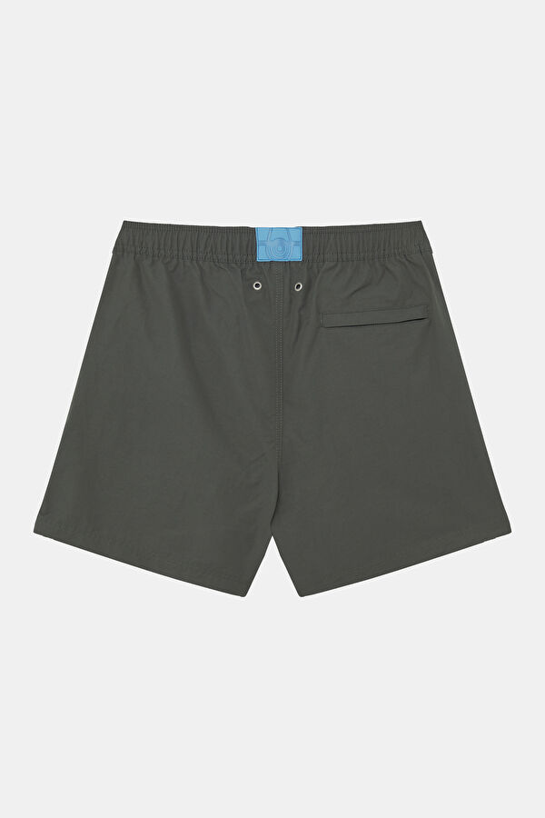 Dark Green Elasticated Men's Swimsuit 2