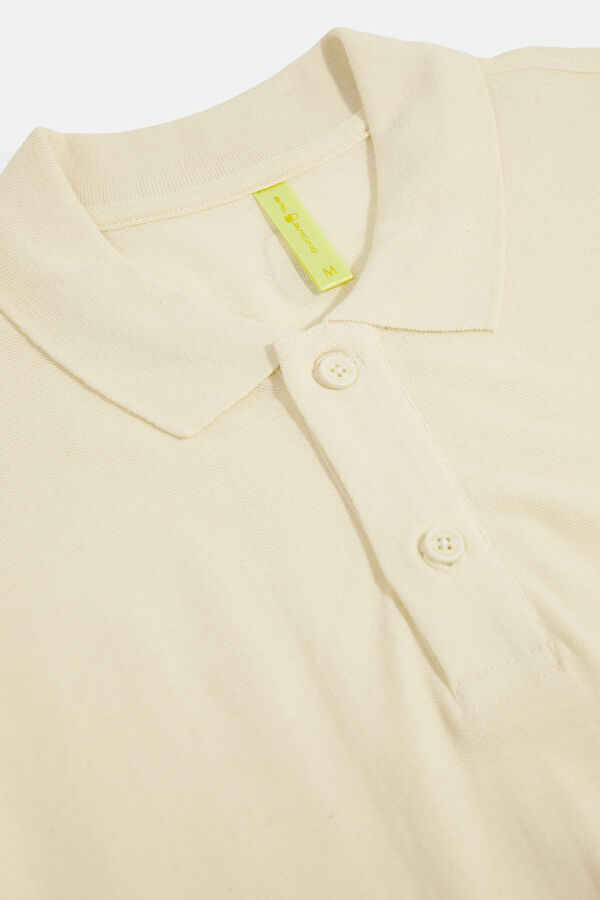 Relax Fit Cream Polo Collar Men's T-Shirt 3