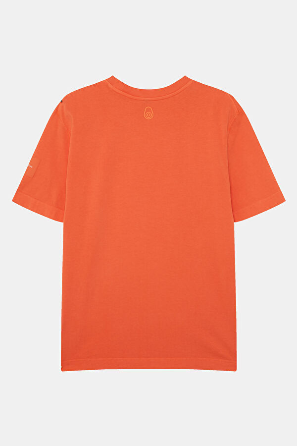Relax Fit Orange Crew Neck Men's T-Shirt 2