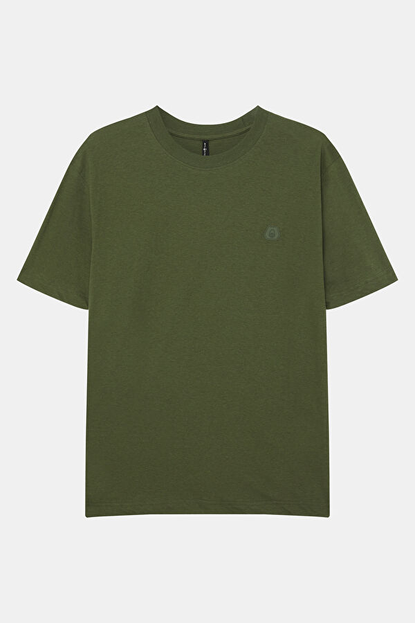 Relax Fit Khaki Crew Neck Men's T-Shirt