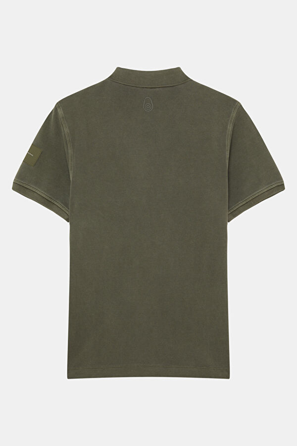 Relax Fit Green Polo Collar Men's T-Shirt 2
