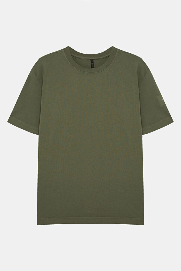 Relax Fit Green Crew Neck Men's T-Shirt