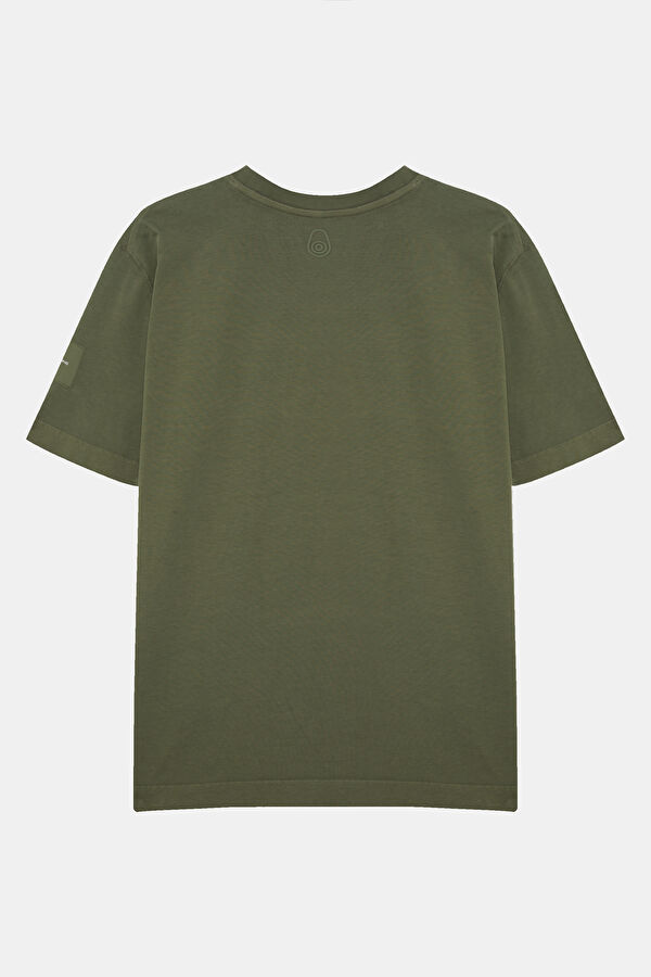 Relax Fit Green Crew Neck Men's T-Shirt 2