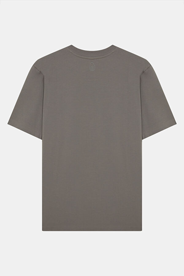 Relax Fit Beige Crew Neck Men's T-Shirt 2