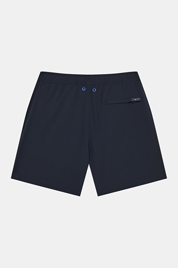 Navy Elastic Waist Men's Swimsuit 2