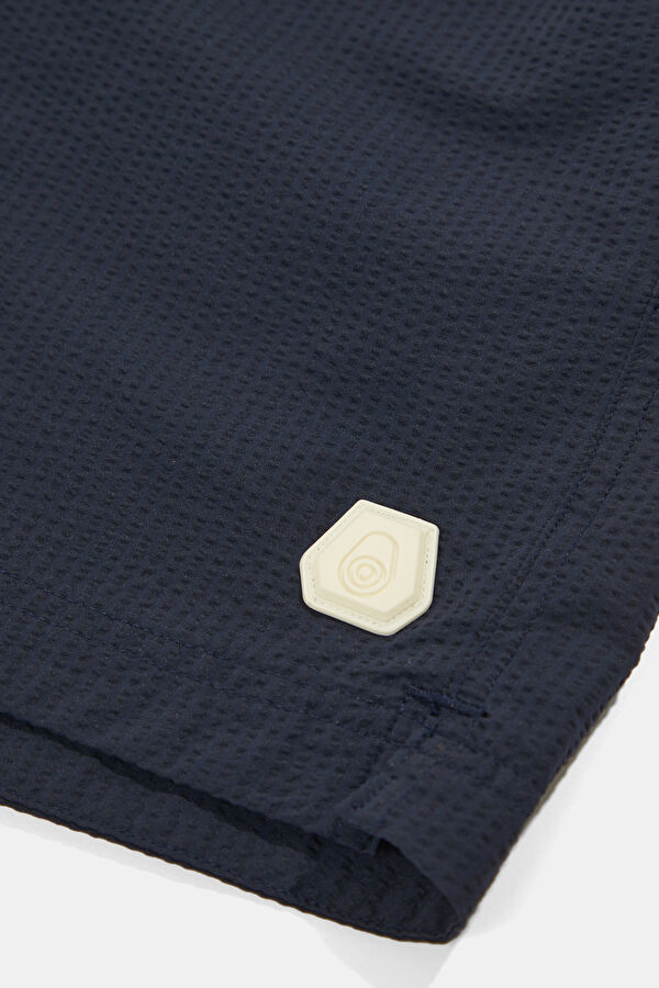 Navy Elastic Waist Men's Swimsuit 4