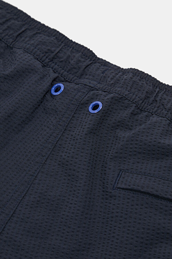 Navy Elastic Waist Men's Swimsuit 5