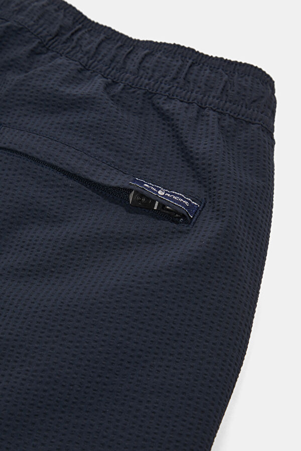 Navy Elastic Waist Men's Swimsuit 6