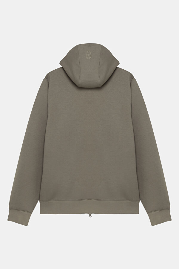 Gri Relax Kalıp Kapuşonlu Erkek Sweatshirt 2