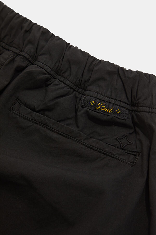 Relax Fit Black Straight Leg Cotton Elastane Men's Trousers 4