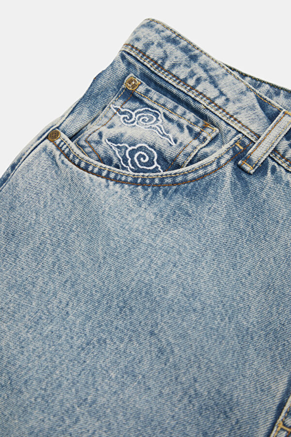 Relax Fit Indigo Straight Leg Men's Jeans 4