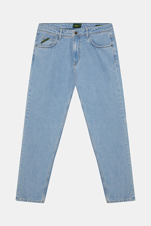 Relax Kalıp İndigo Slim Fit Erkek Jean Pantolon