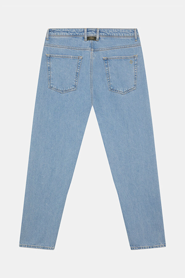Relax Kalıp İndigo Slim Fit Erkek Jean Pantolon 2