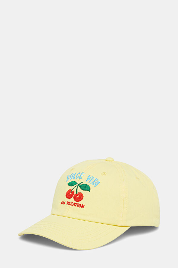 Yellow Embroidered Hat