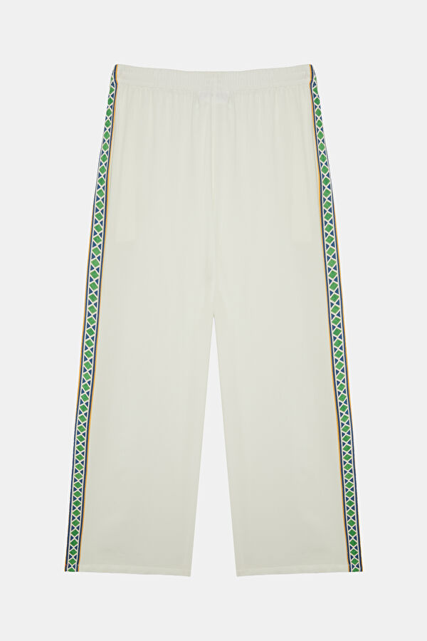 Relax Kalıp Çok Renkli Wide Leg Viskoz Erkek Pantolon 5