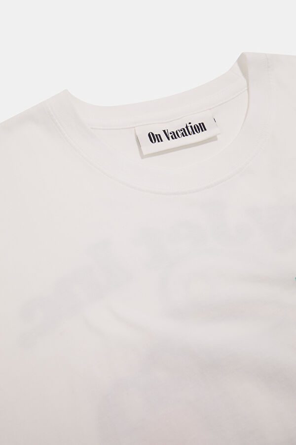 Relax Fit White Crew Neck Printed Men's T-Shirt 3