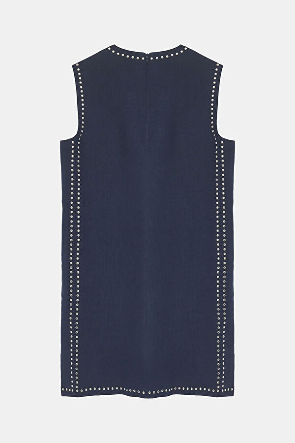 Navy Linen Women's Dress 2
