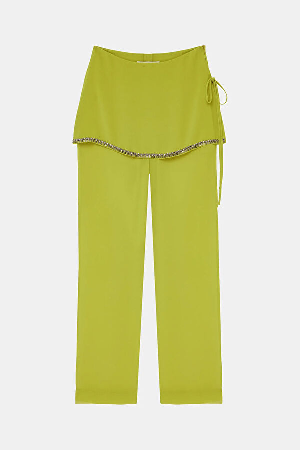 Yeşil Straight Kadın Pantolon