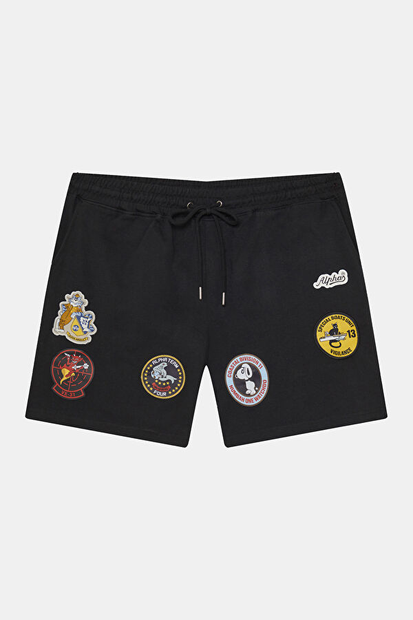 Black Embroidered Men's Shorts