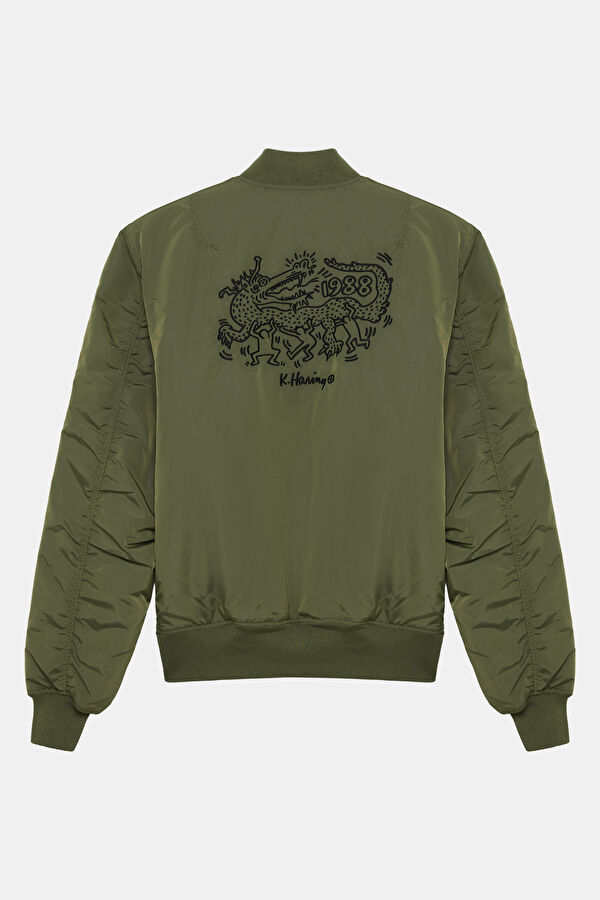 X Keith Haring Khaki Zip-Up Men's Jacket 2