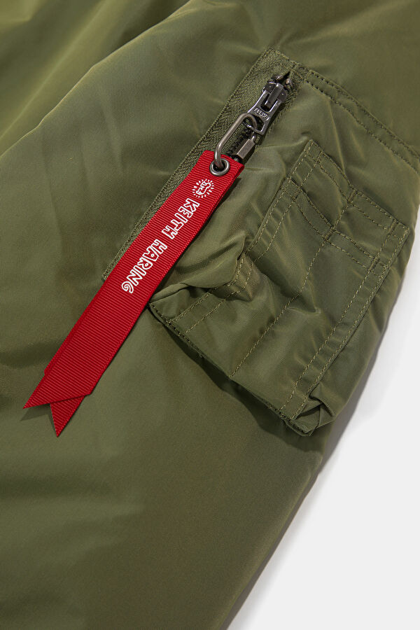 X Keith Haring Khaki Zip-Up Men's Jacket 5