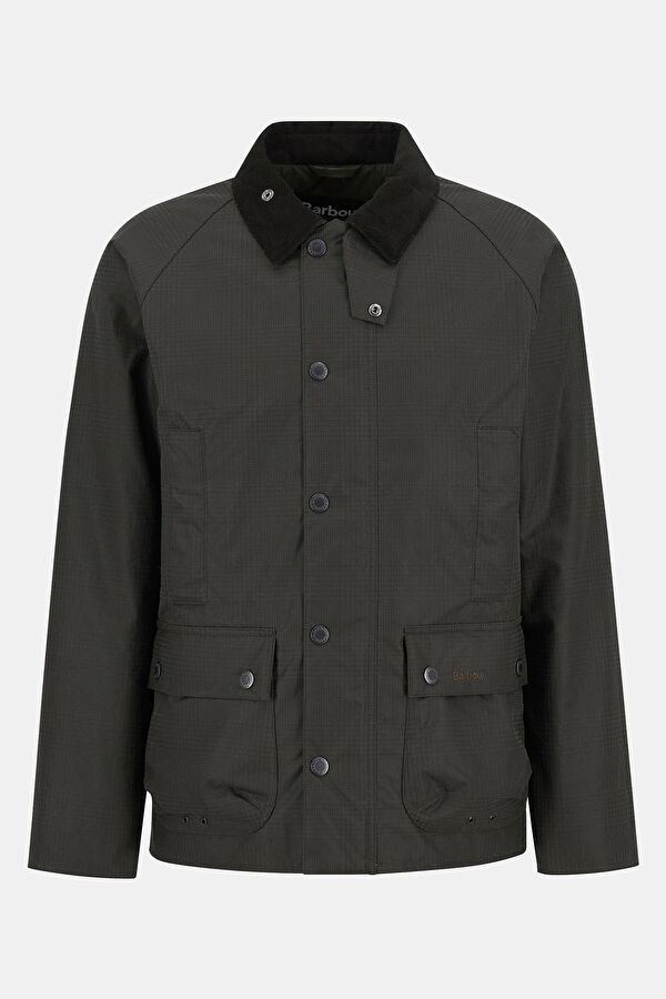 Modern Beaufort Check Wax Khaki Men's Jacket