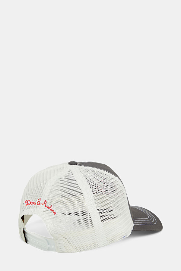 Dark Gray Embroidered Hat 2