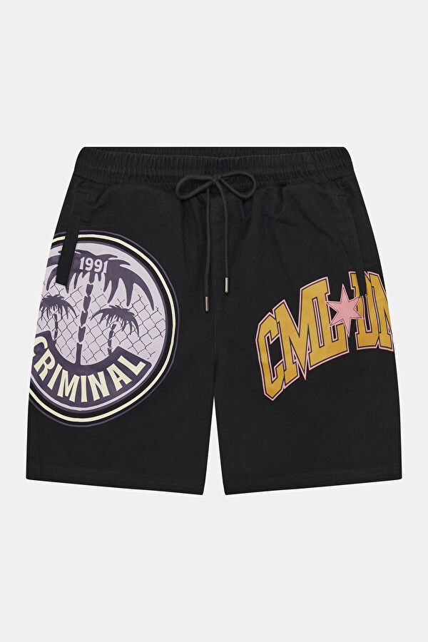 Black Printed Men's Shorts