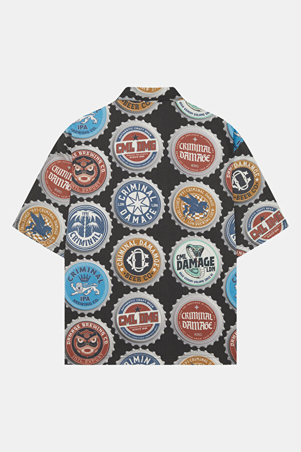 Relax Fit Multicolored Patterned Resort Collar Men's Shirt 2