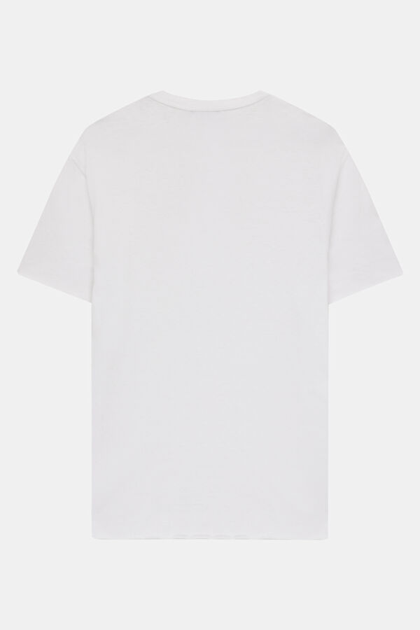 Relax Fit White Button-Down Collar Men's T-Shirt 5