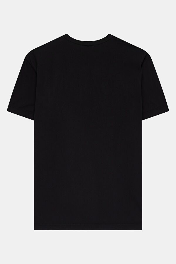 Relax Fit Black Crew Neck Men's T-Shirt 2