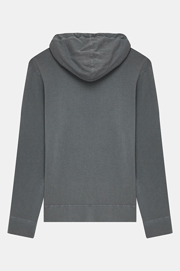 Gray Relax Fit Hooded Men's Sweatshirt 2