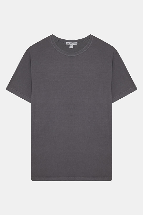Relax Kalıp Antrasit Bisiklet Yaka Erkek T-Shirt