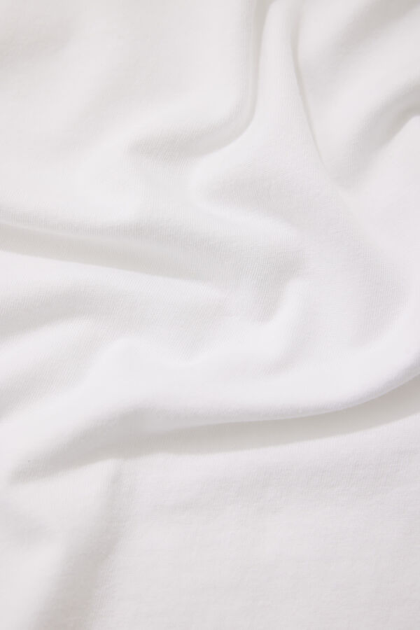 Relax Fit White Crew Neck Men's T-Shirt 4