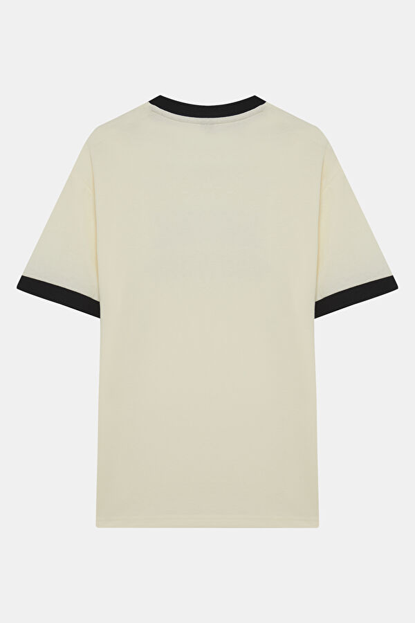 Relax Fit White Crew Neck Printed Men's T-Shirt 2