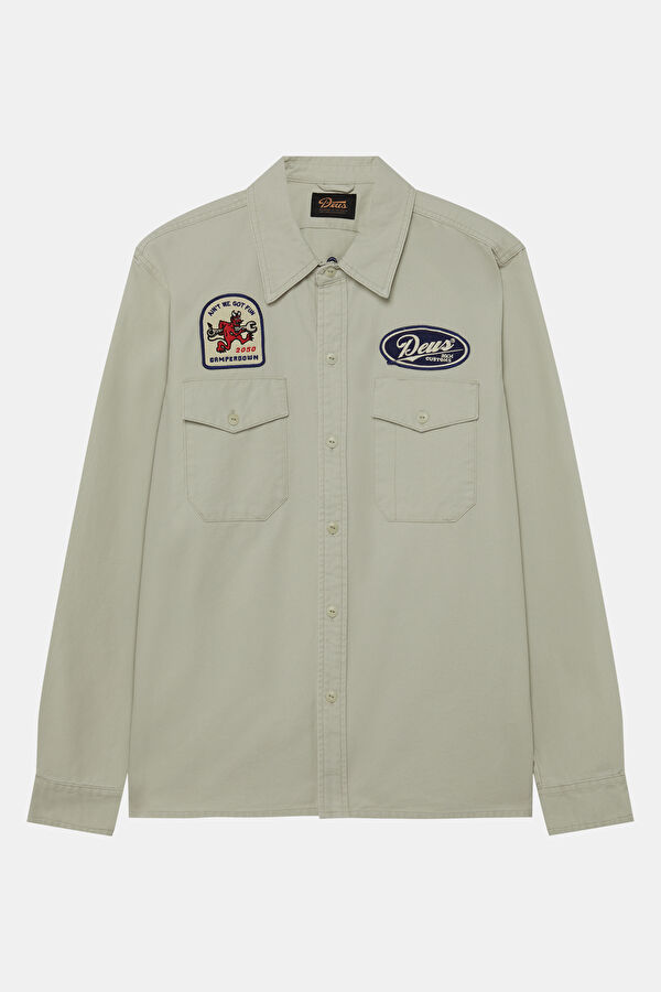 Ecru Buttoned Men's Jacket