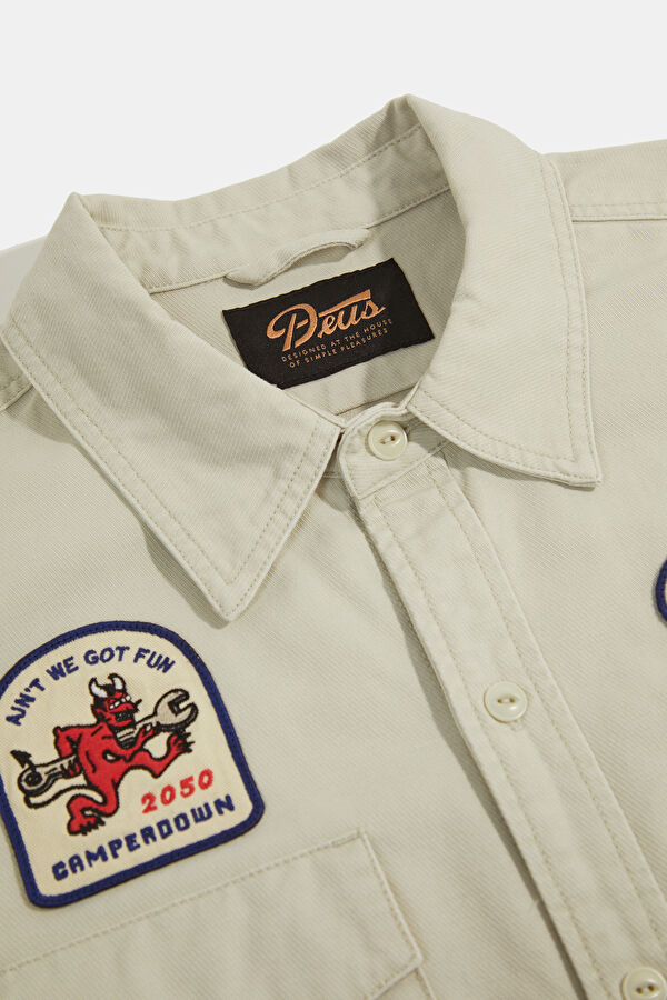 Ecru Buttoned Men's Jacket 3