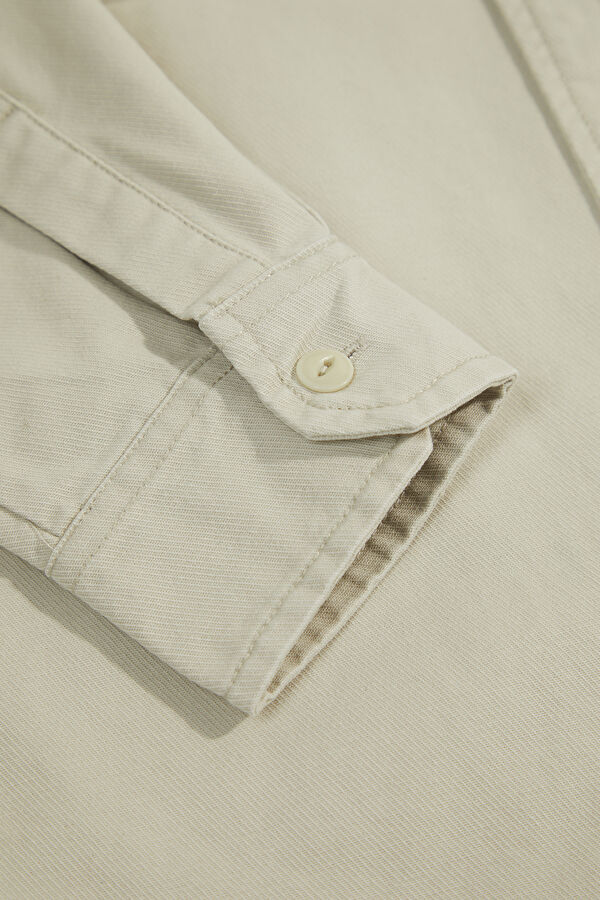 Ecru Buttoned Men's Jacket 6