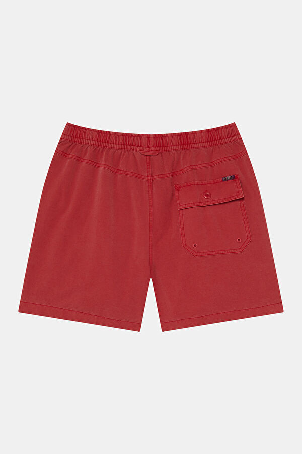 Red Elastic Waist Men's Swimsuit 2