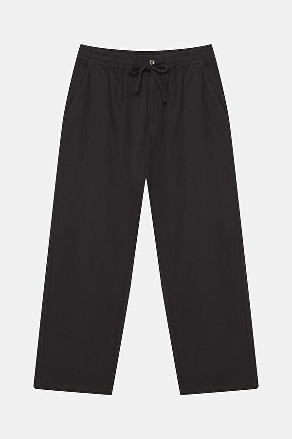Relax Fit Black Wide Leg Men's Pants