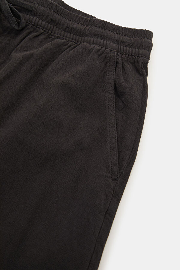 Relax Fit Black Wide Leg Men's Pants 4