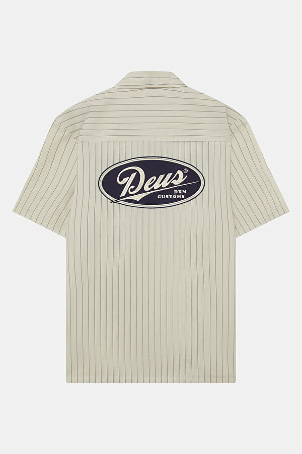 Relax Fit Ecru Embroidered Men's Shirt 2