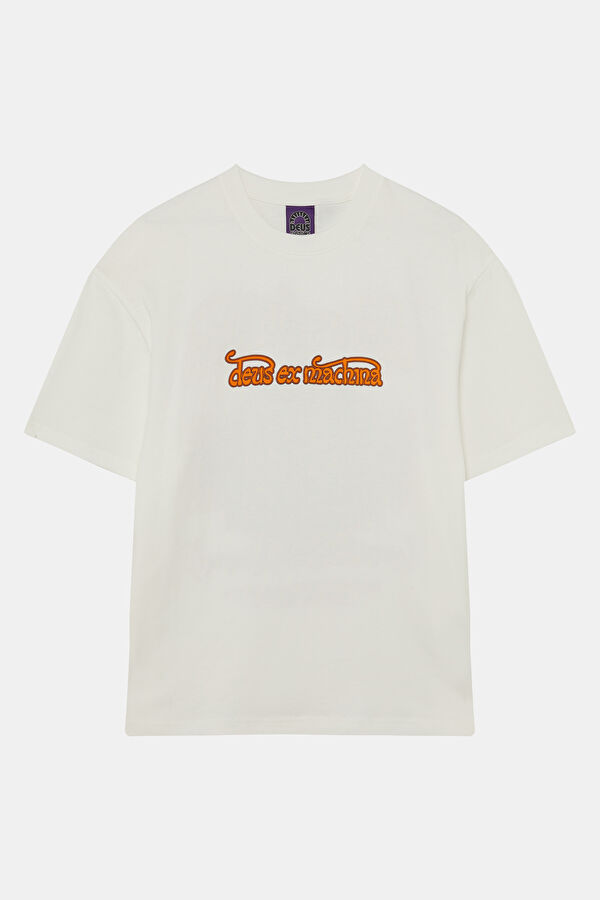 Relax Fit Ecru Crew Neck Printed Men's T-Shirt 4