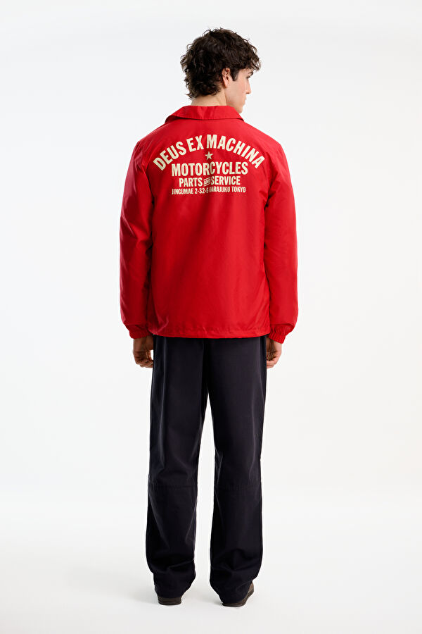Red Snap Button Men's Jacket 2